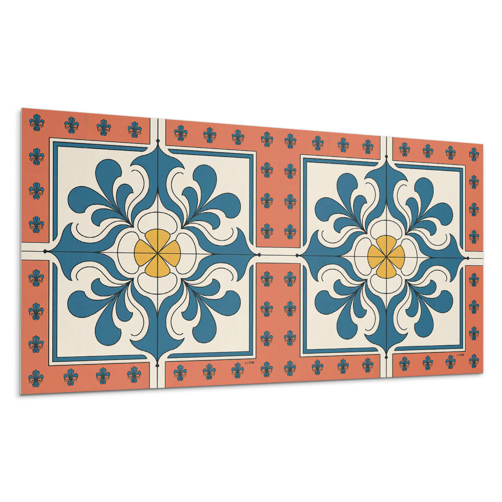 Stenový panel Ľudový vzor s kvetmi