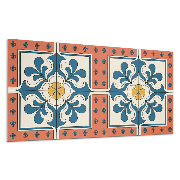 Stenový panel Ľudový vzor s kvetmi