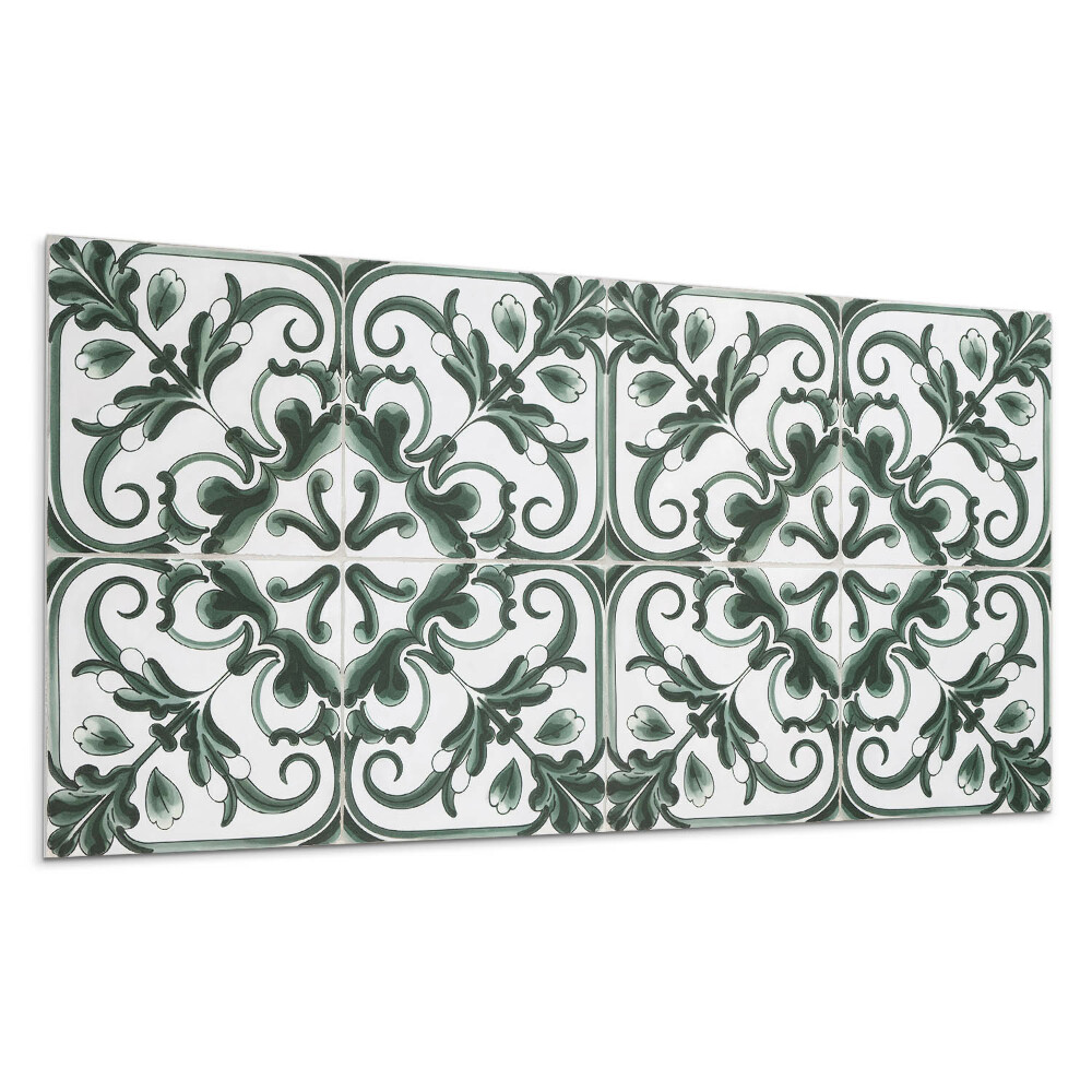 Pvc panel na stenu Rastlinný vzor v štvorcoch