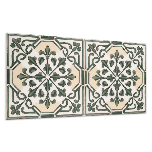 Stenový panel Rastlinný vzor na dlaždici