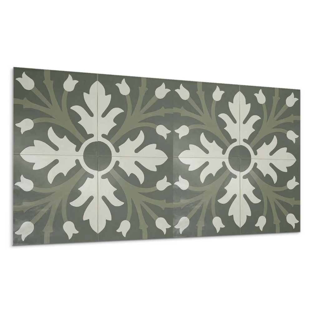 Obkladový panel na stenu Rastlinný vzor na dlaždiciach