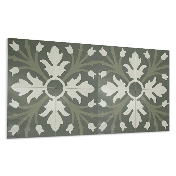 Obkladový panel na stenu Rastlinný vzor na dlaždiciach