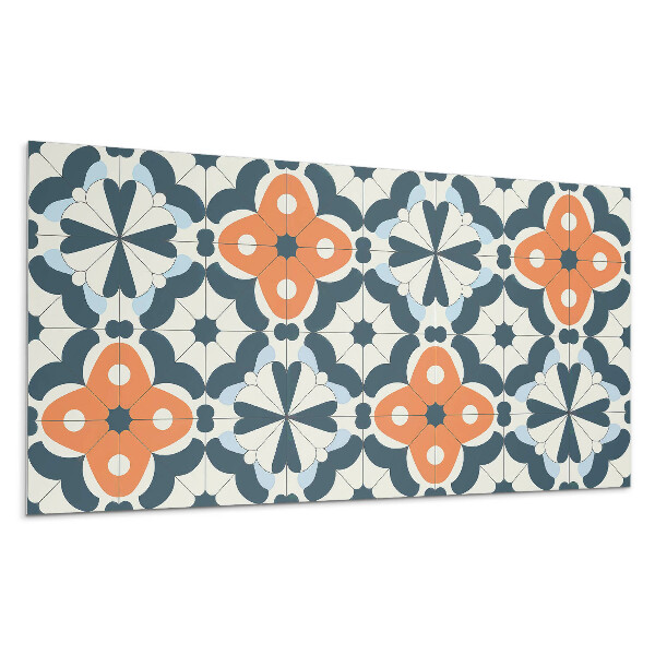 Obkladový panel na stenu Kvetinový vzor v dlaždiciach