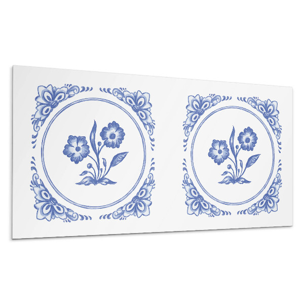 Stenový panel Kvetinový vzor v kruhu