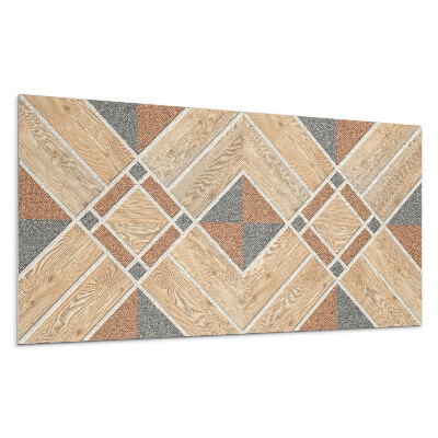 Obkladový panel na stenu Geometrický vzor s drevom