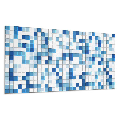 Stenový panel Mozaika v odtieňoch modrej