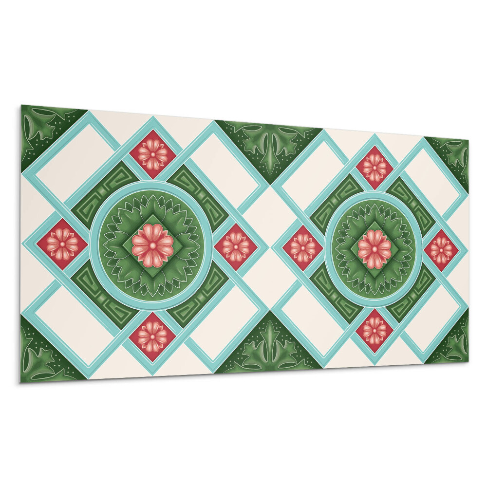 Obkladový panel na stenu Kvetinový vzor v kosoštvorci