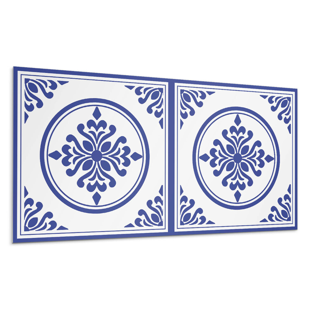 Stenový panel Vzor s kruhmi a kvetmi