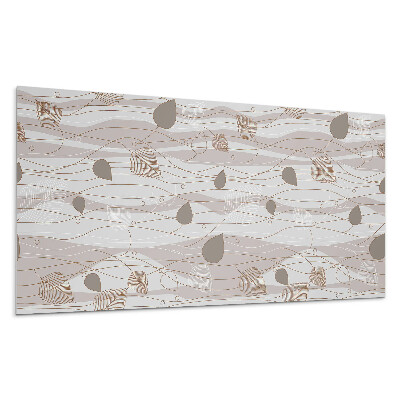 Panel na stenu Vzor listov na vlnách