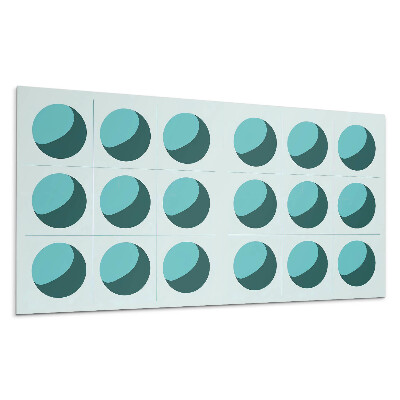 Stenový panel Geometrické gule v mriežke