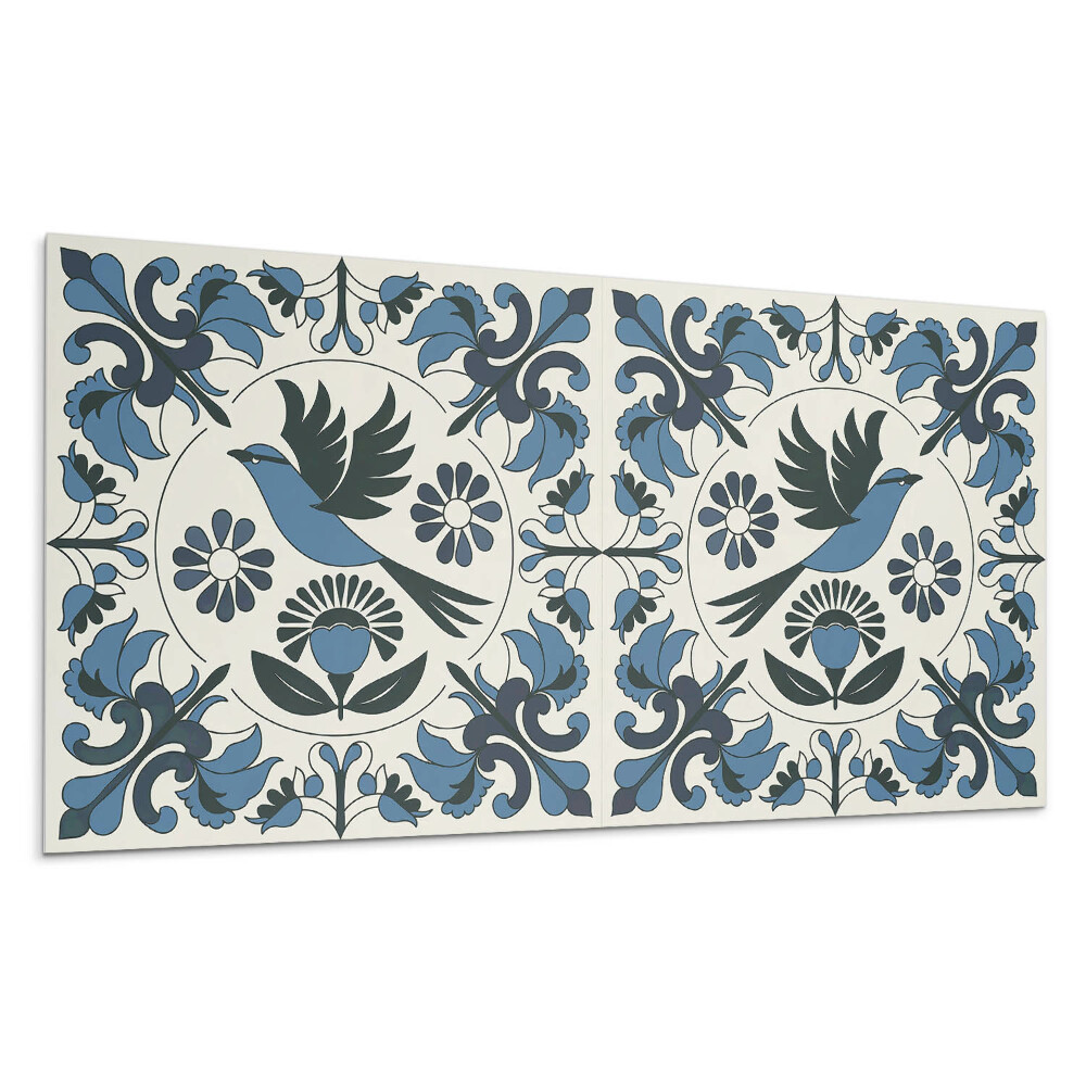 Nástenný panel PVC Vzor s vtákmi a kvetmi