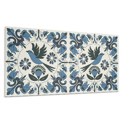 Nástenný panel PVC Vzor s vtákmi a kvetmi