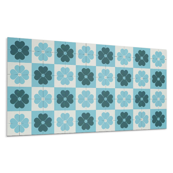 Pvc panel na stenu Kvetinový kockovaný vzor