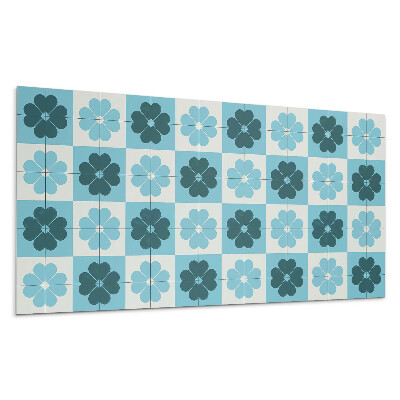 Nástenný panel PVC Kvetinový kockovaný vzor