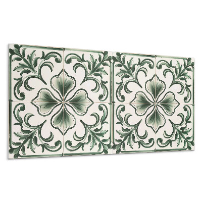 Panel na stenu Vzor s listami a srdiečkami