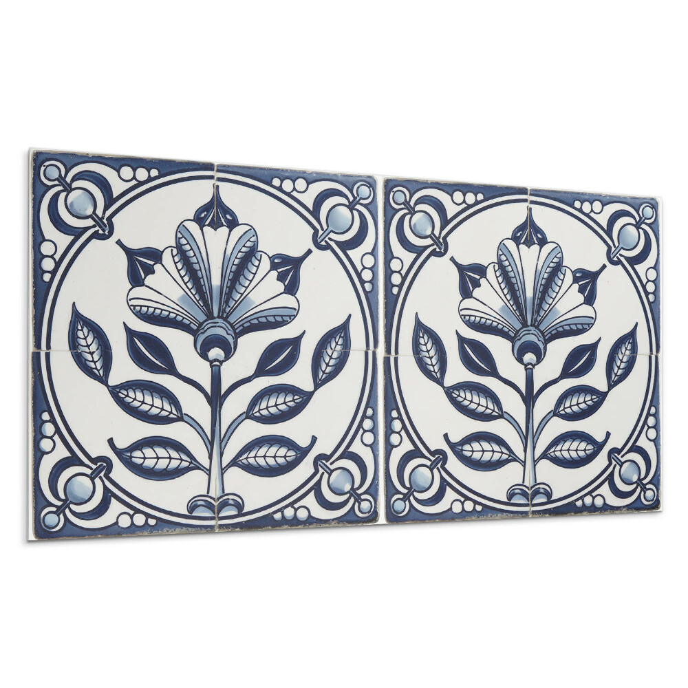 Stenový panel Kvetinový vzor na dlaždici