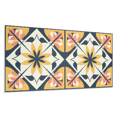 Stenový panel Kvetinový vzor v kosoštvorci