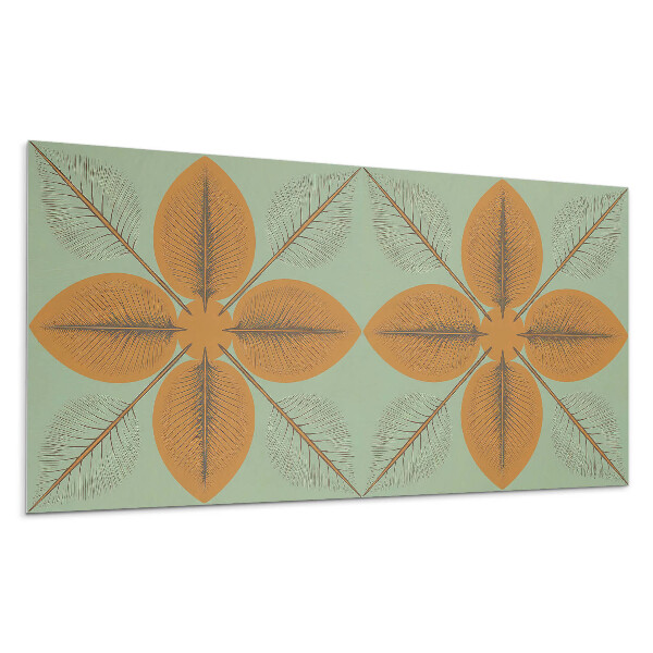 Stenový panel Listy v symetrickom vzore