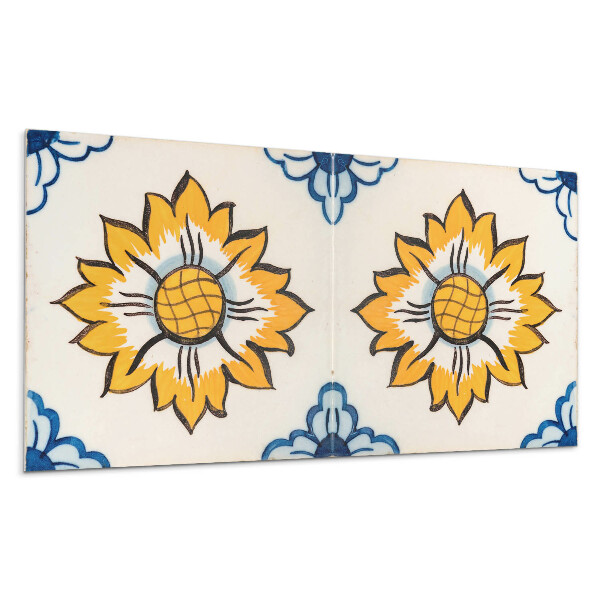 Nástenný panel PVC Keramický kvetinový vzor