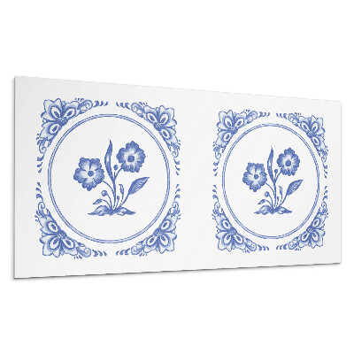 Stenový panel Kvetinový vzor v kruhu