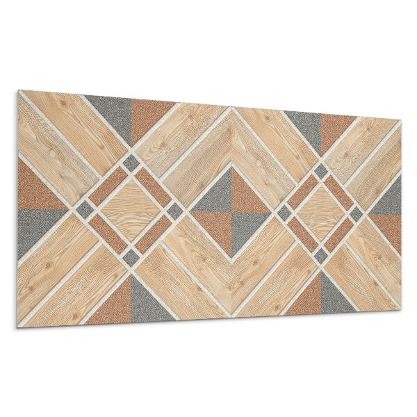 Obkladový panel na stenu Geometrický vzor s drevom