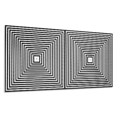 Stenový panel Sústredné čiary v štvorcoch