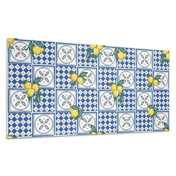 Nástenný panel PVC Citrónový motív na dlaždiciach