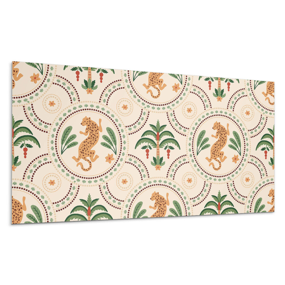 Stenový panel Tropický leopardí vzor