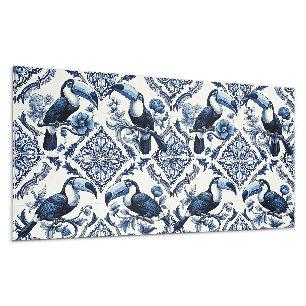 Pvc panel na stenu Tukan na dekoratívnych dlaždiciach