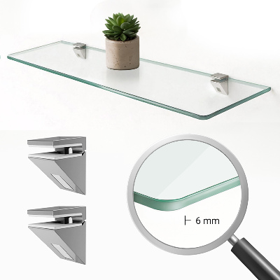 Sklenená polica do kúpeľne transparentný