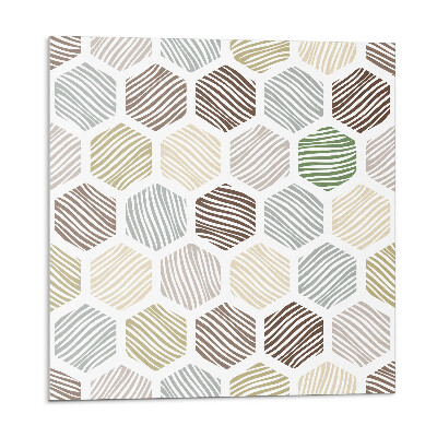 Stenový panel Šesťhranný vzor s čiarami