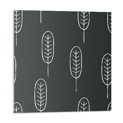 Nástenný panel pvc Listy na farebnom pozadí