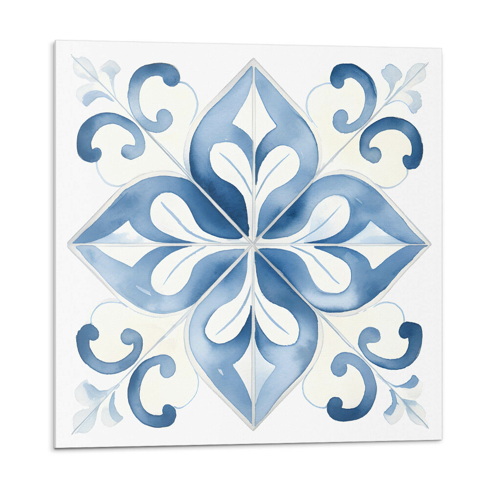 Stenový panel Kvetinový motív na dlaždici