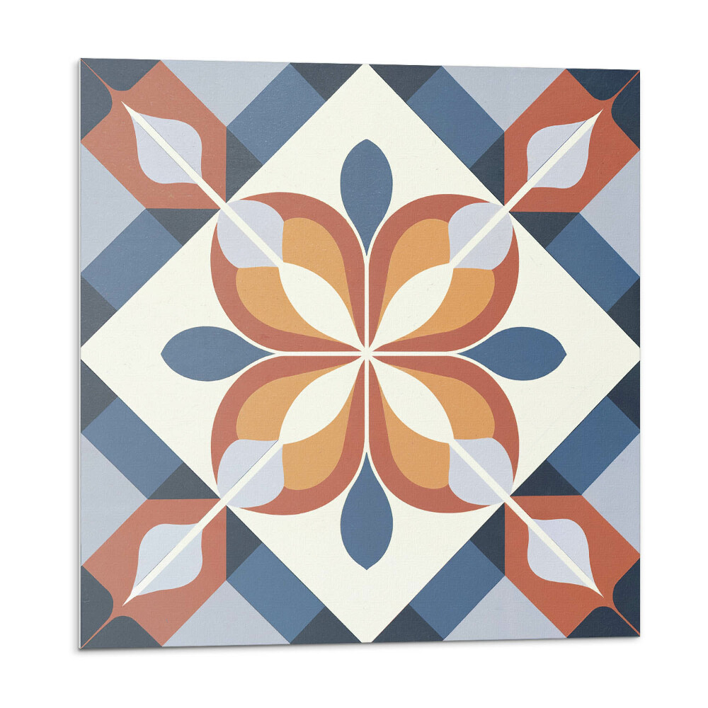 Stenový panel Kvetinový motív v geometrickom štýle