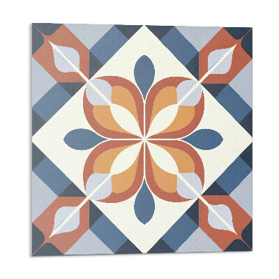 Stenový panel Kvetinový motív v geometrickom štýle