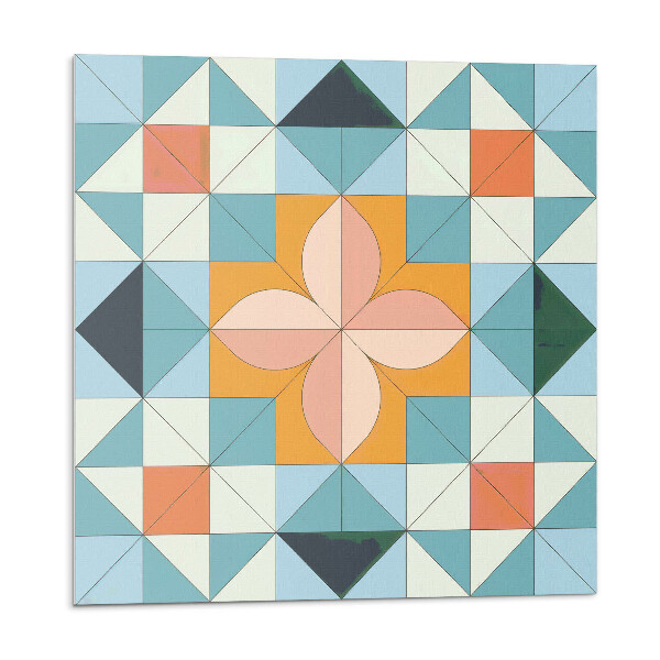 Nástenný panel pvc Kvetinový motív v geometrickom štýle
