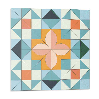 Nástenný panel pvc Kvetinový motív v geometrickom štýle