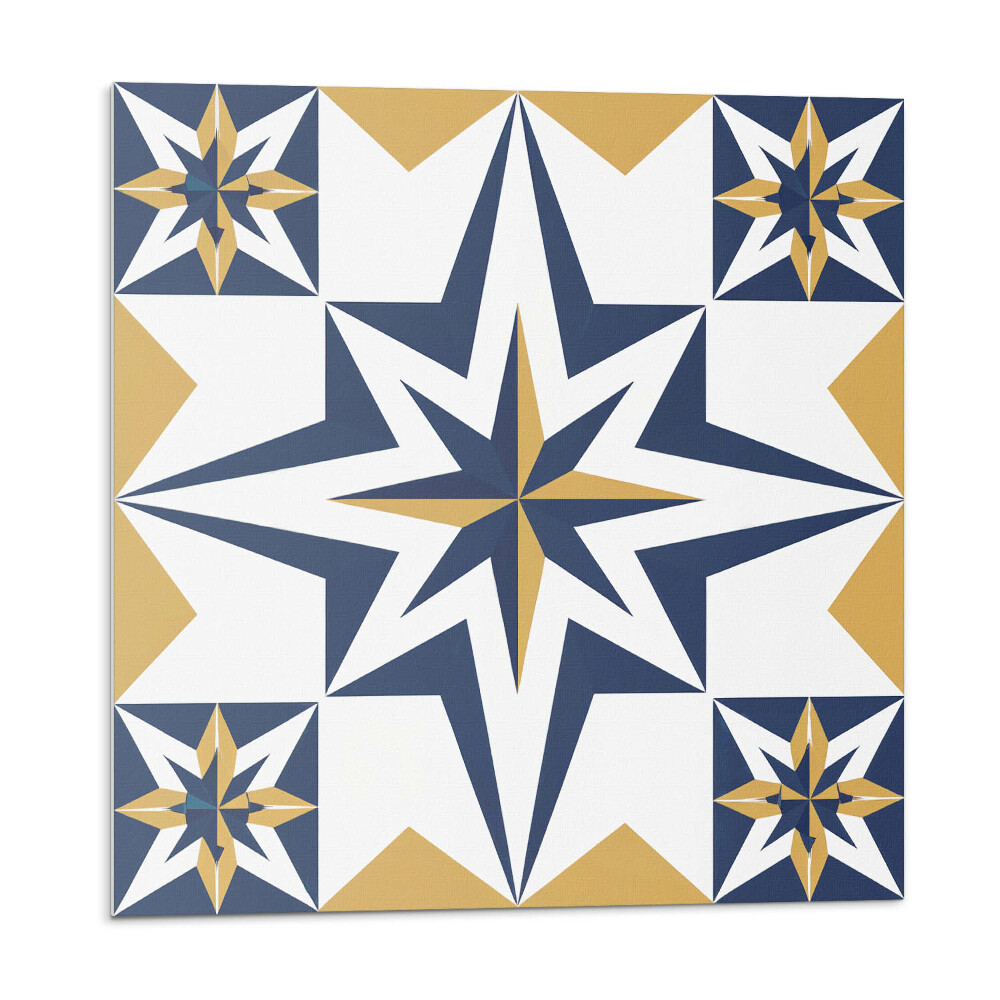 Dekoratívny nástenný panel Geometrický vzor hviezd na štvorcoch