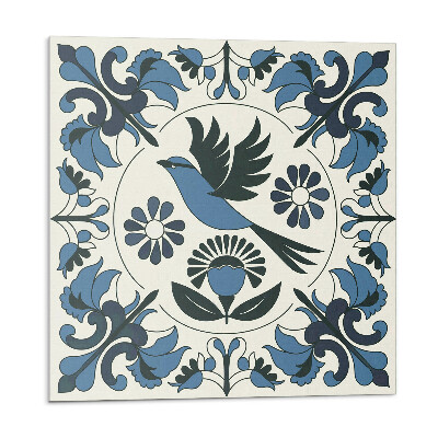 Nástenný panel pvc Motív vtákov medzi farebnými kvetmi