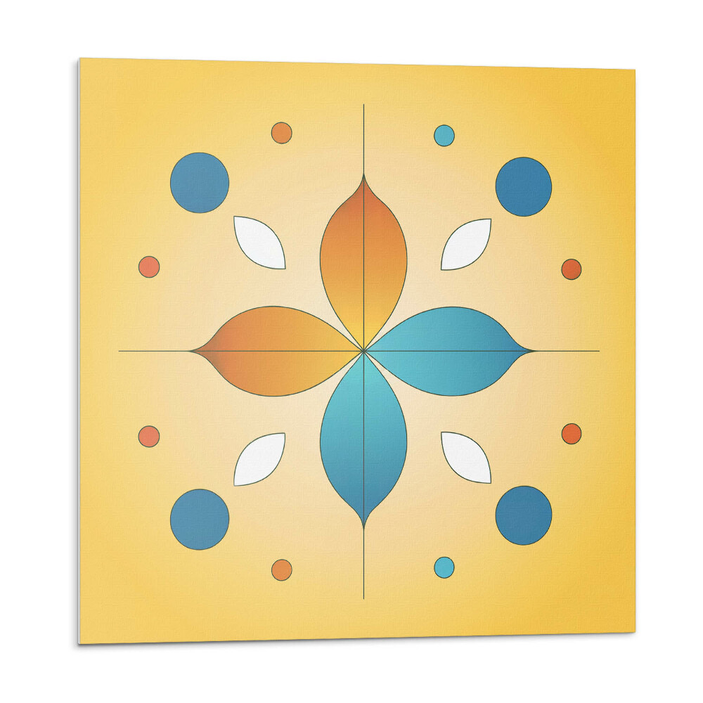 Stenový panel Kvetinový geometrický vzor