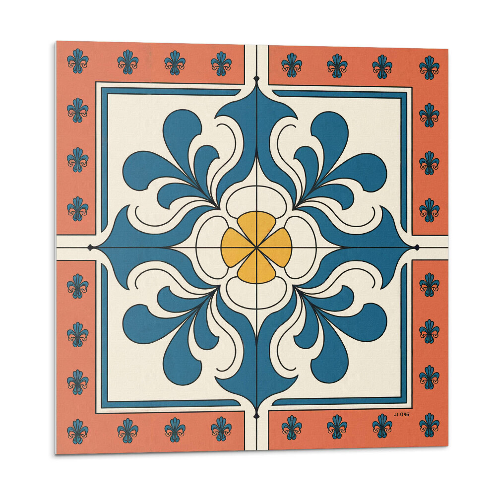 Stenový panel Kvetinový motív v ľudovom štýle