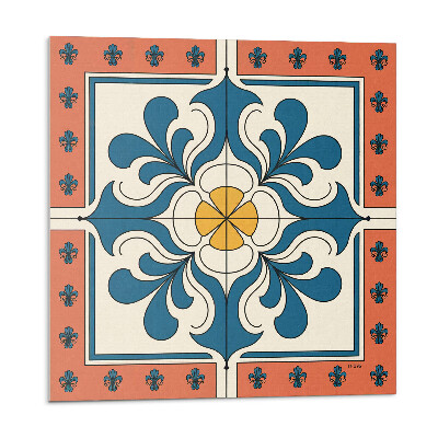 Stenový panel Kvetinový motív v ľudovom štýle