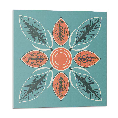 Nástenný panel pvc Kvetinový motív so zelenými listami