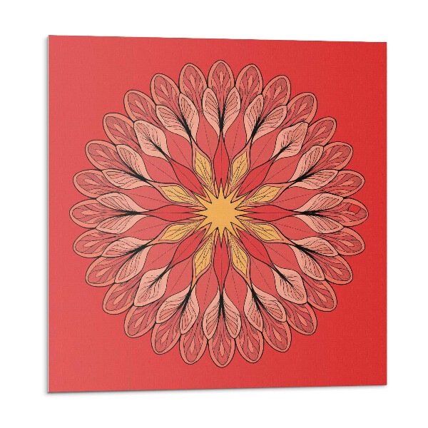 Stenový panel Kvetinová mandala v harmonických tvaroch