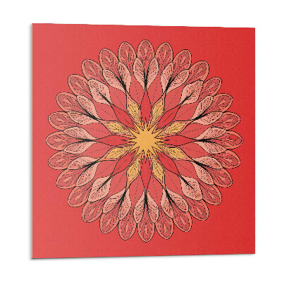 Stenový panel Kvetinová mandala v harmonických tvaroch