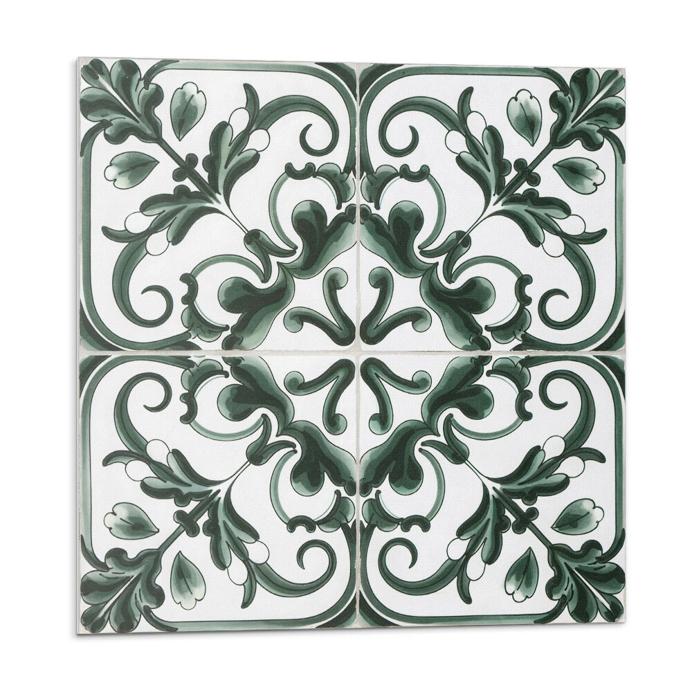 Stenový panel Rastlinné štvorce v geometrickom štýle