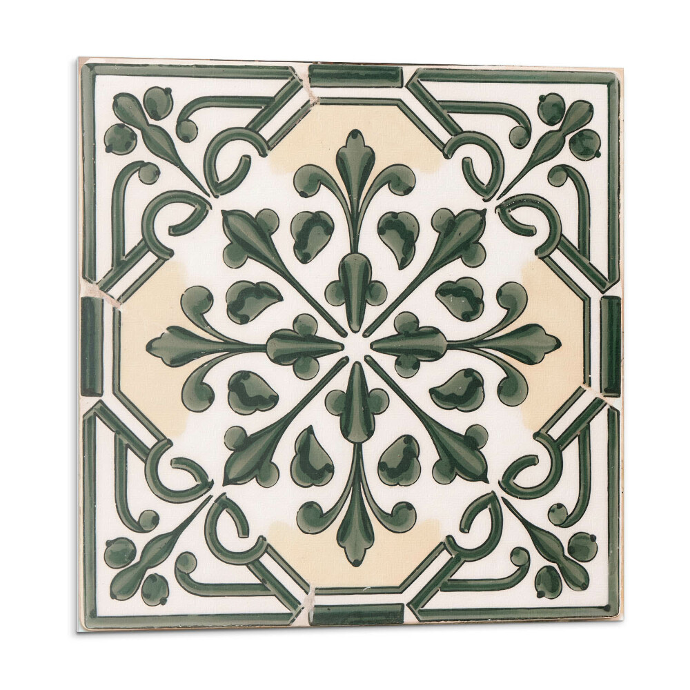 Stenový panel Rastlinný motív na dlaždici