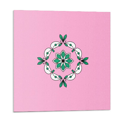 Dekoratívny nástenný panel Kvetinový motív so zelenými listami