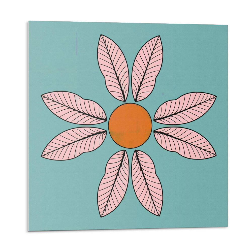 Nástenný panel pvc Kvetinové vzory s listami a slnkom