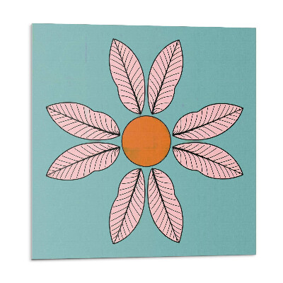 Nástenný panel pvc Kvetinové vzory s listami a slnkom